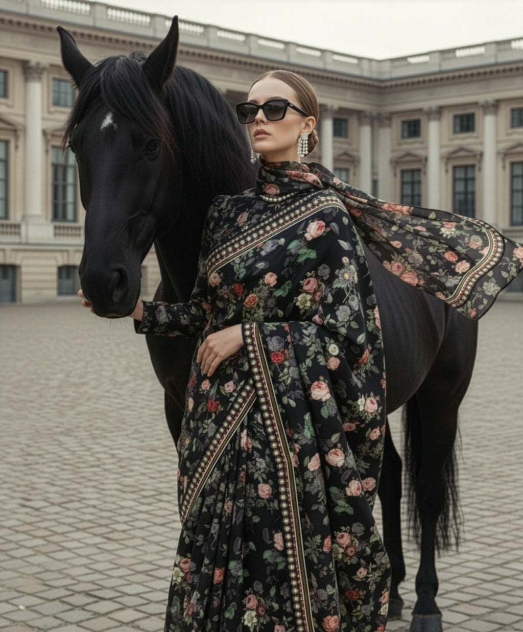 Sadaa Bahaar Black Saree