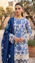 3 Piece Unstitched Summer Lawn