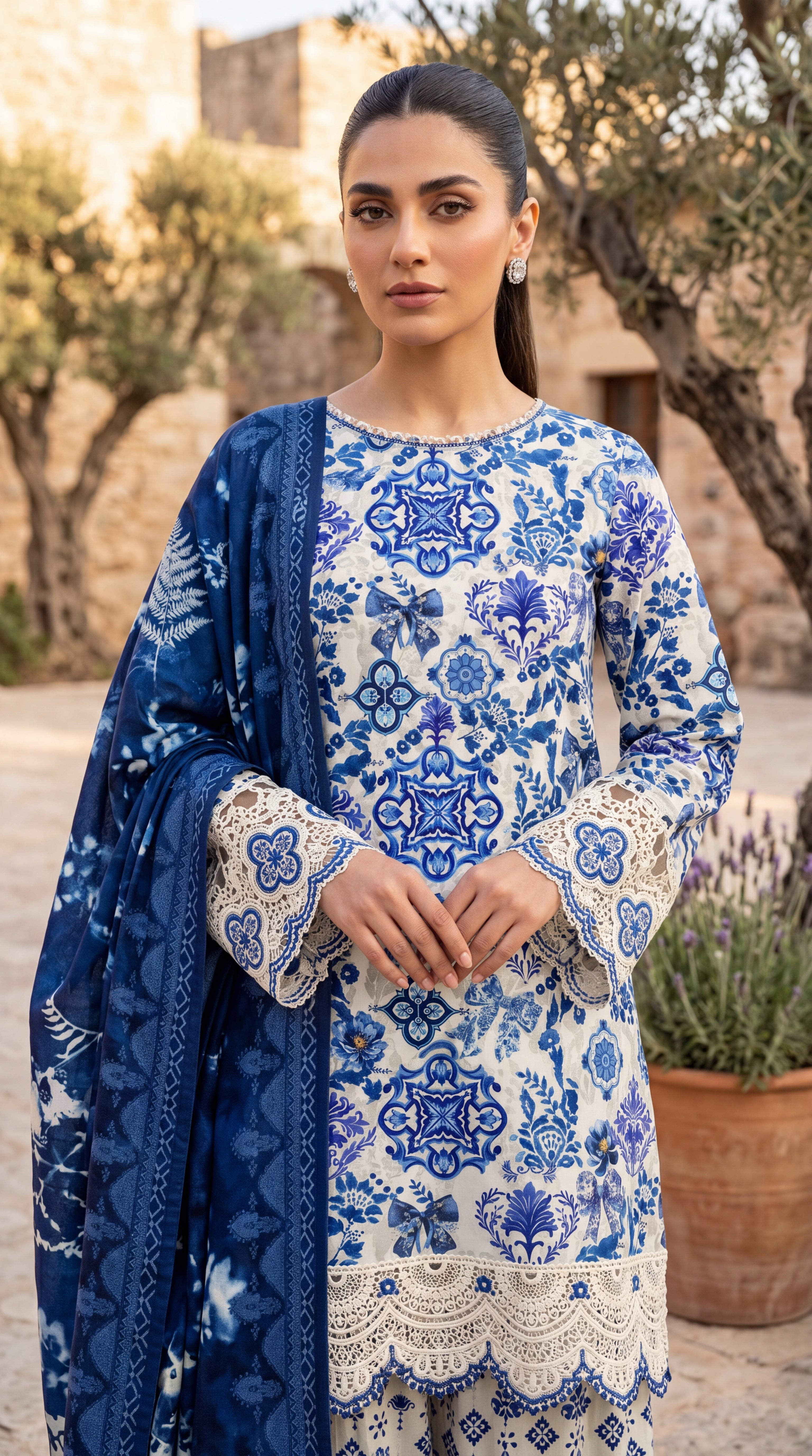 3 Piece Unstitched Summer Lawn