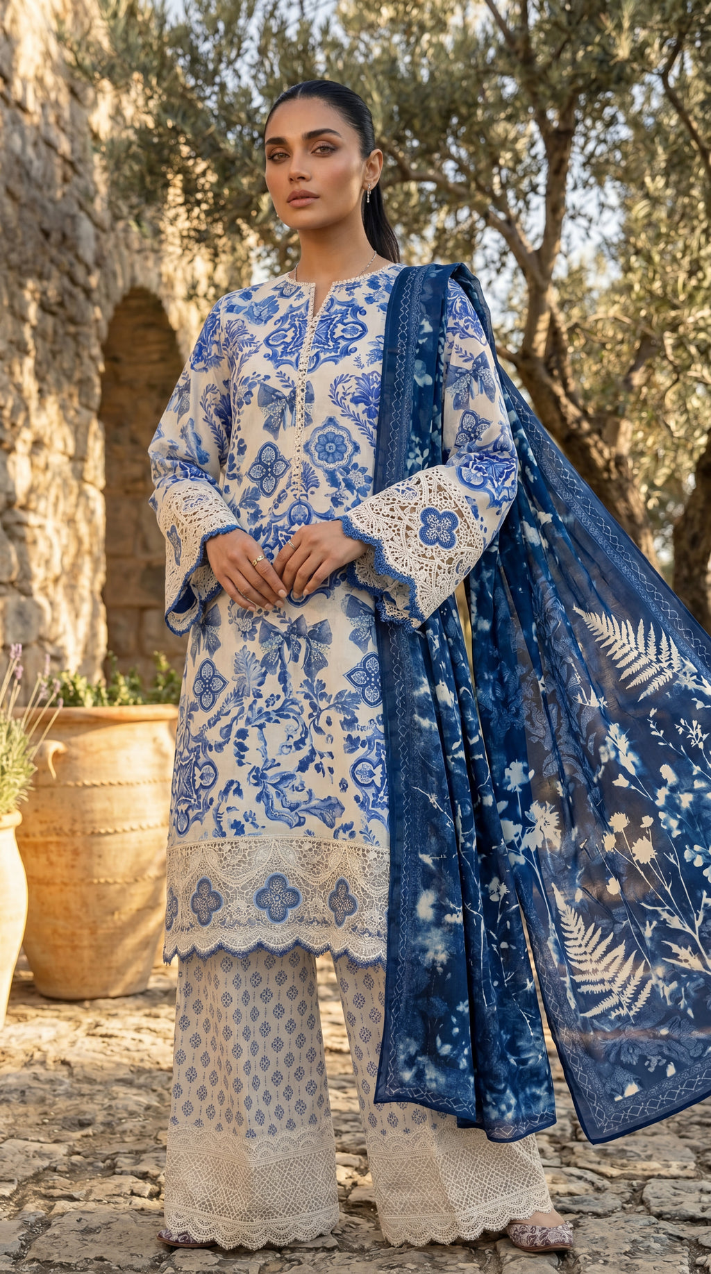 3 Piece Unstitched Summer Lawn