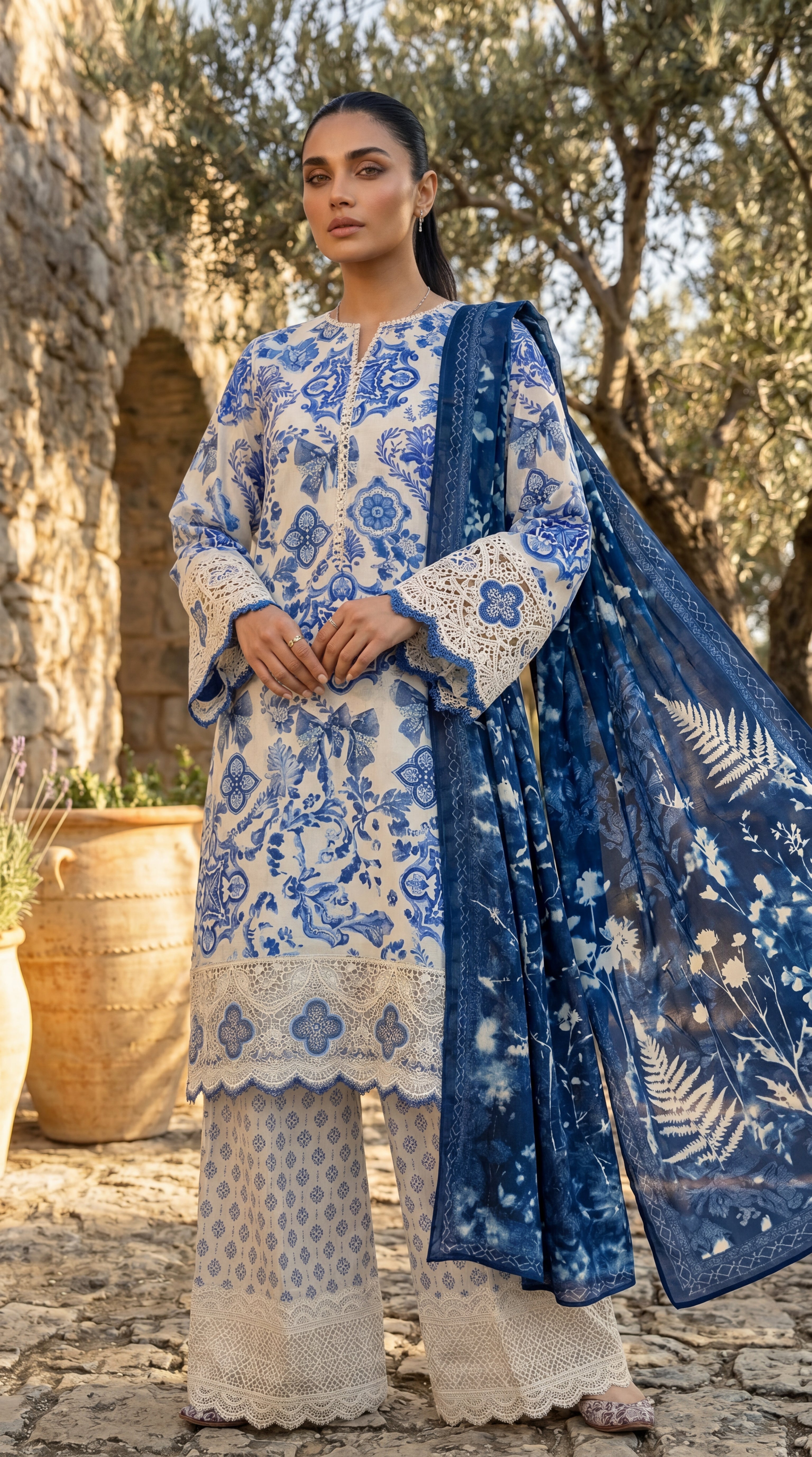 3 Piece Unstitched Summer Lawn