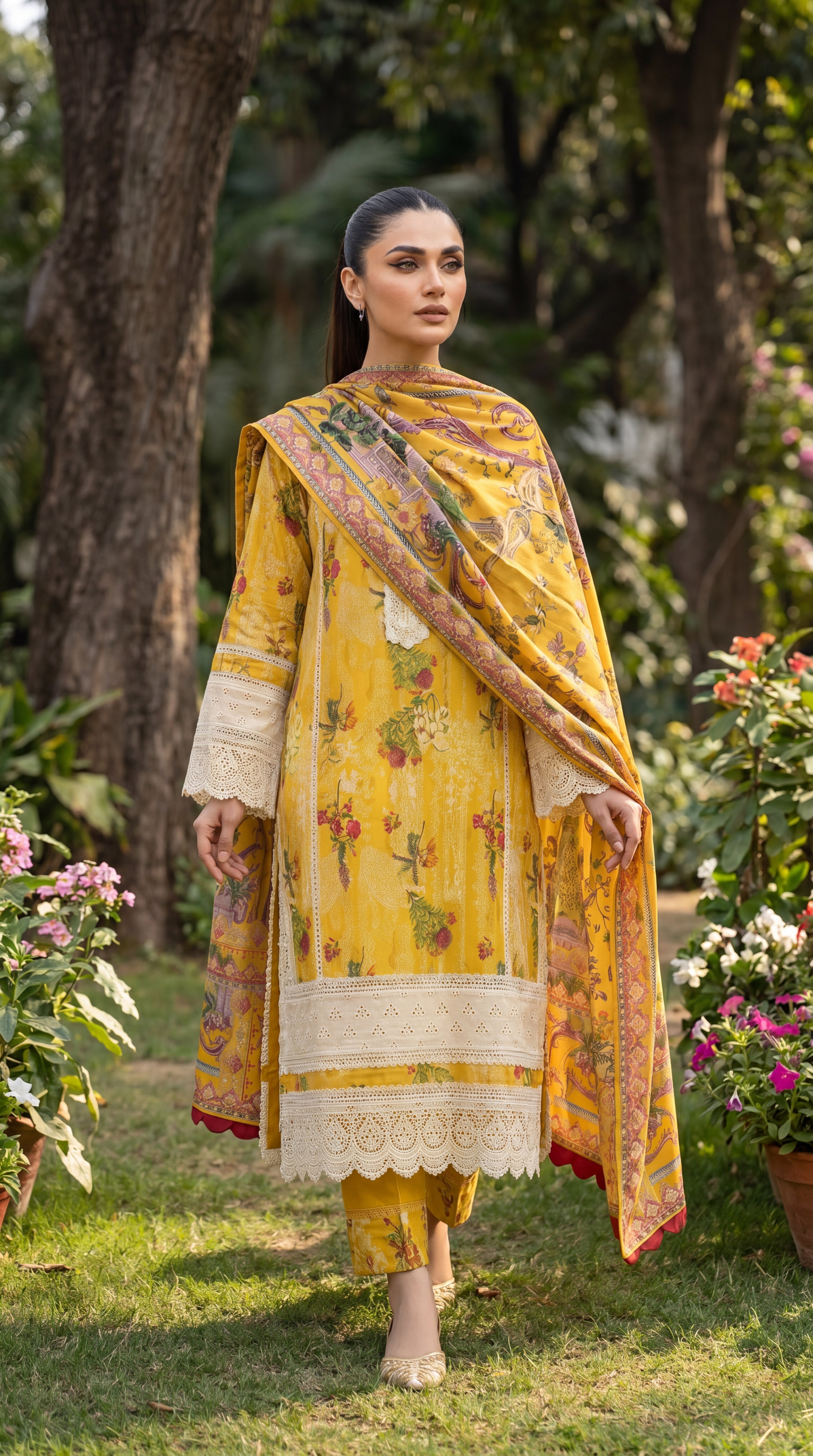 3 Piece Unstitched Summer Lawn